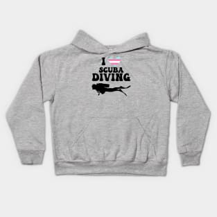 I Heart Scuba Diving (Transgender Flag) Kids Hoodie